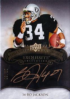 2008 Upper Deck Exquisite Collection - Legendary Signatures Gold Ink #EGS-BJ Bo Jackson Front