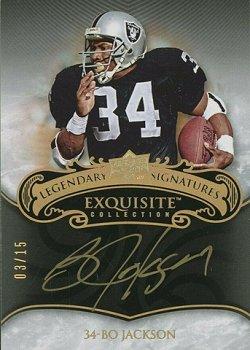 2008 Upper Deck Exquisite Collection - Legendary Signatures Gold Ink Gold Holofoil #EGS-BJ Bo Jackson Front