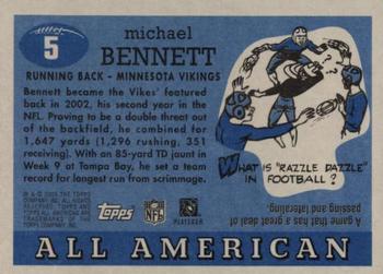 2003 Topps All American #5 Michael Bennett Back
