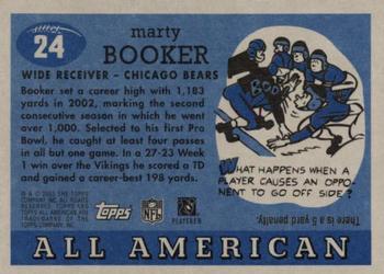 2003 Topps All American #24 Marty Booker Back