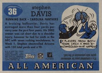 2003 Topps All American #36 Stephen Davis Back