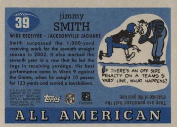 2003 Topps All American #39 Jimmy Smith Back