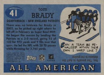 2003 Topps All American #41 Tom Brady Back