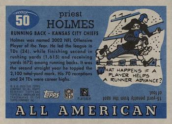2003 Topps All American #50 Priest Holmes Back