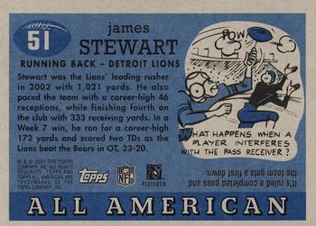 2003 Topps All American #51 James Stewart Back