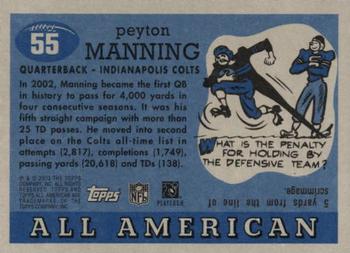 2003 Topps All American #55 Peyton Manning Back