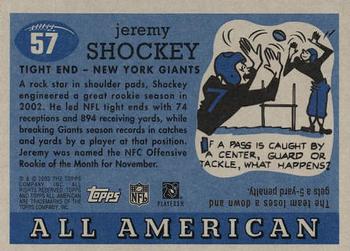 2003 Topps All American #57 Jeremy Shockey Back
