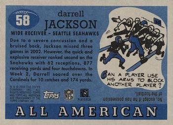 2003 Topps All American #58 Darrell Jackson Back