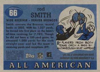 2003 Topps All American #66 Rod Smith Back