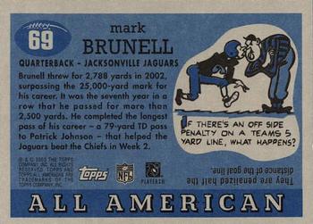 2003 Topps All American #69 Mark Brunell Back