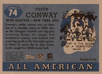 2003 Topps All American #74 Curtis Conway Back