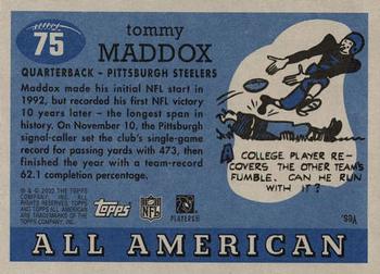 2003 Topps All American #75 Tommy Maddox Back