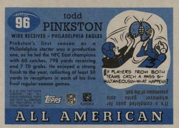 2003 Topps All American #96 Todd Pinkston Back
