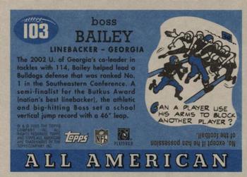 2003 Topps All American #103 Boss Bailey Back