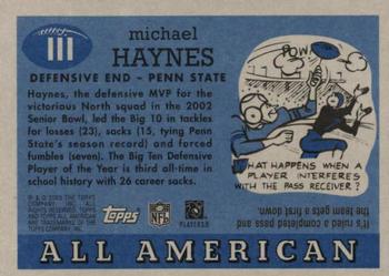 2003 Topps All American #111 Michael Haynes Back