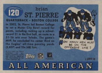 2003 Topps All American #120 Brian St. Pierre Back