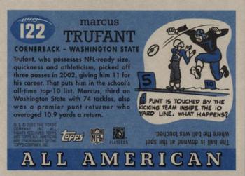 2003 Topps All American #122 Marcus Trufant Back