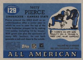 2003 Topps All American #129 Terry Pierce Back