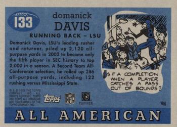 2003 Topps All American #133 Domanick Davis Back