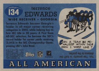 2003 Topps All American #134 Terrence Edwards Back