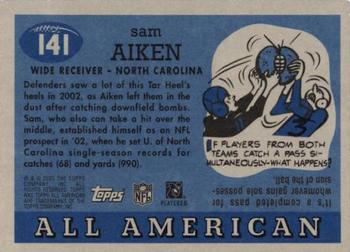 2003 Topps All American #141 Sam Aiken Back