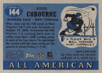 2003 Topps All American #144 Avon Cobourne Back