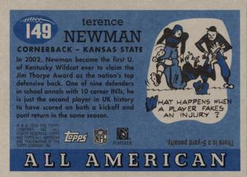 2003 Topps All American #149 Terence Newman Back