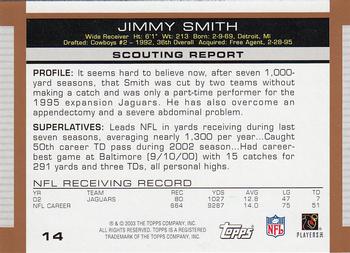 2003 Topps Draft Picks & Prospects #14 Jimmy Smith Back