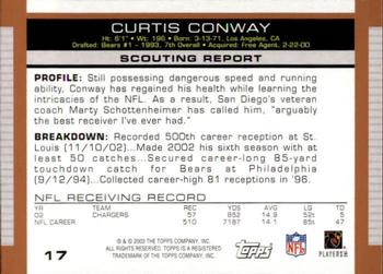 2003 Topps Draft Picks & Prospects #17 Curtis Conway Back
