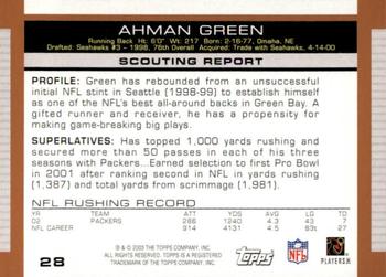 2003 Topps Draft Picks & Prospects #28 Ahman Green Back
