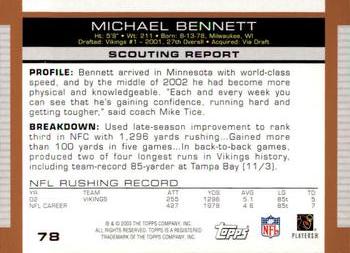 2003 Topps Draft Picks & Prospects #78 Michael Bennett Back