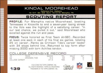 2003 Topps Draft Picks & Prospects #139 Kindal Moorehead Back
