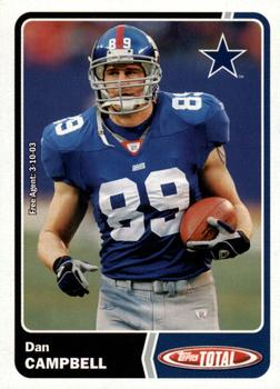 2003 Topps Total #57 Dan Campbell Front