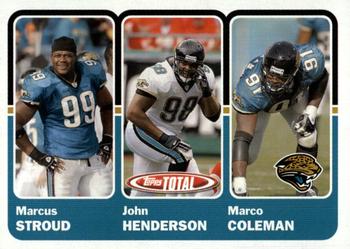2003 Topps Total #345 John Henderson / Marco Coleman / Marcus Stroud Front
