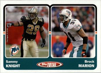 2003 Topps Total #403 Brock Marion / Sammy Knight Front