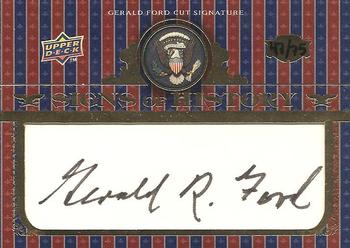 2008 Upper Deck Heroes - Cut Signatures #HCGF Gerald Ford Front