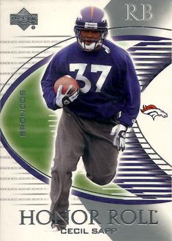 2003 Upper Deck Honor Roll #63 Cecil Sapp Front