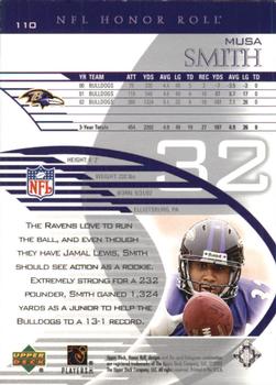 2003 Upper Deck Honor Roll #110 Musa Smith Back