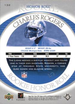 2003 Upper Deck Honor Roll #132 Charles Rogers Back