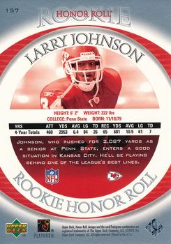 2003 Upper Deck Honor Roll #157 Larry Johnson Back
