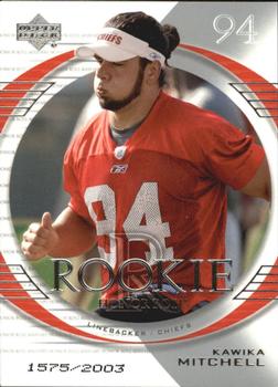 2003 Upper Deck Honor Roll #177 Kawika Mitchell Front