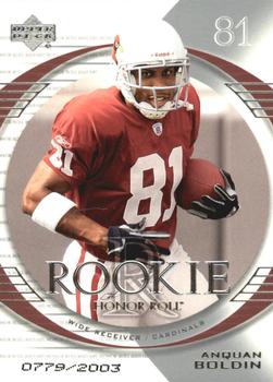 2003 Upper Deck Honor Roll #184 Anquan Boldin Front