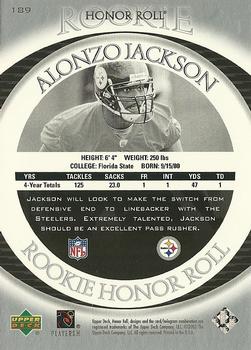 2003 Upper Deck Honor Roll #189 Alonzo Jackson Back