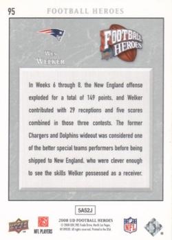 2008 Upper Deck Heroes - Platinum #95 Wes Welker Back