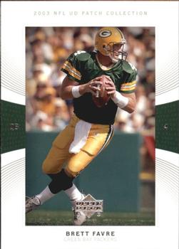 2003 UD Patch Collection #4 Brett Favre Front