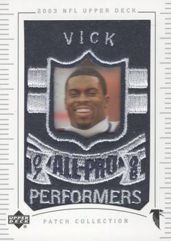 2003 UD Patch Collection #148 Michael Vick Front