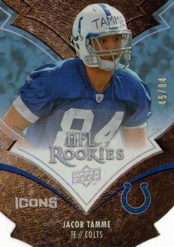 2008 Upper Deck Icons - Blue Die Cut #140 Jacob Tamme Front