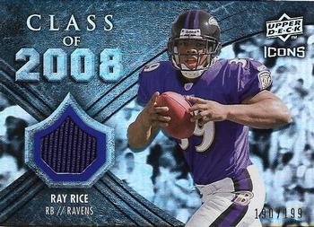 2008 Upper Deck Icons - Class of 2008 Jersey Silver #CO32 Ray Rice Front