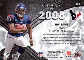 2008 Upper Deck Icons - Class of 2008 Silver #CO33 Steve Slaton Back