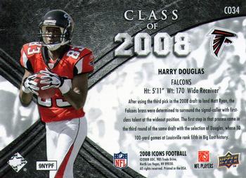 2008 Upper Deck Icons - Class of 2008 Silver #CO34 Harry Douglas Back